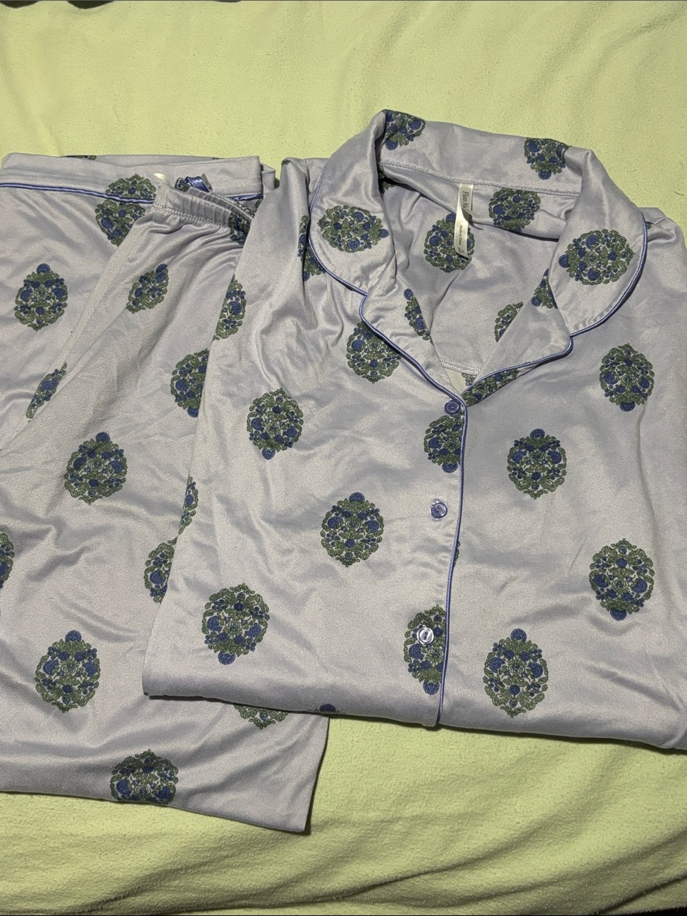Flora Nikrooz Lavender Floral-Print Button Pajama Set